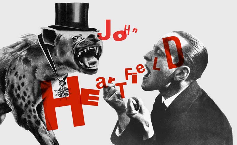 JOHN HEARTFIELD. artiste allemand. Il fut, avec Raoul Hausmann, l'un des premiers à utiliser la technique du photomontage.