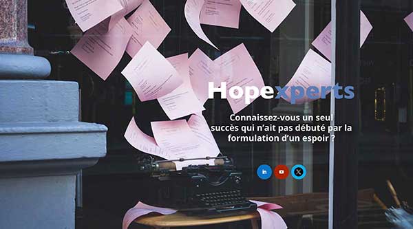 Site HopeXperts. Coaching d'entreprises et de dirigeants