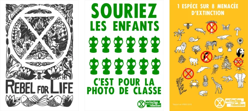 Affiches d'extinction rébellion - 1