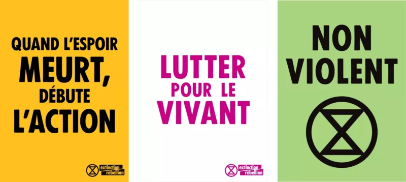 Affiches d'extinction rébellion - 2